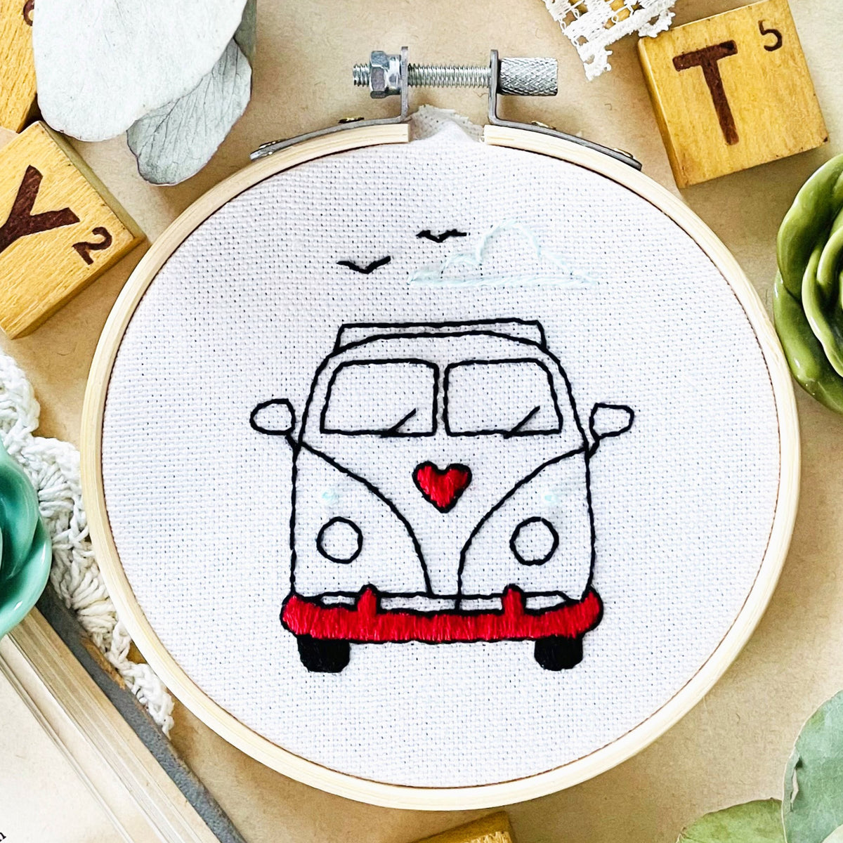Kit broderie Road trip en van