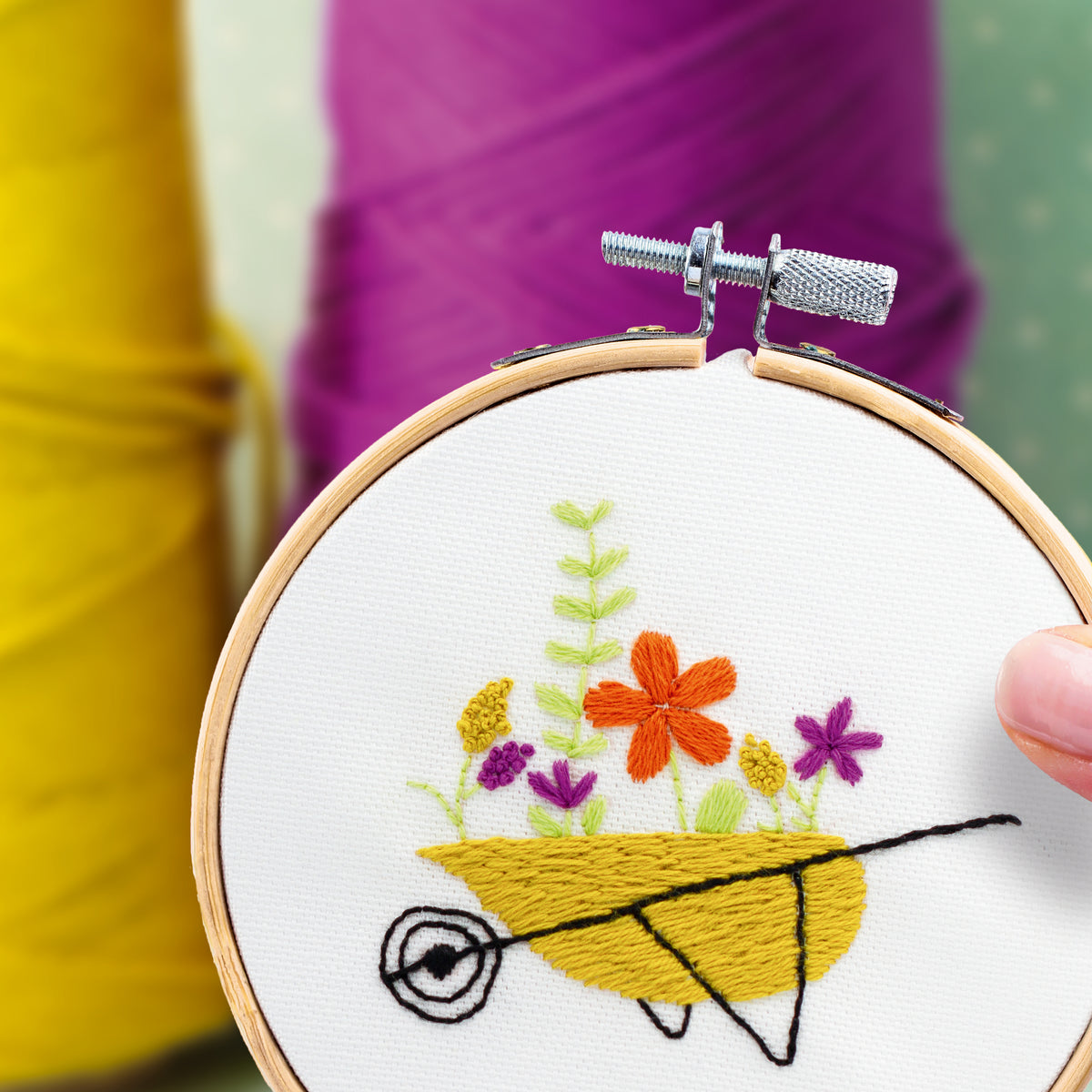 Kit broderie Brouette végétale