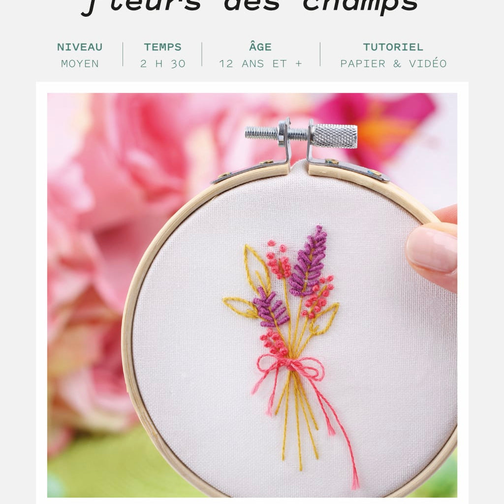 Kit broderie Fleurs des champs