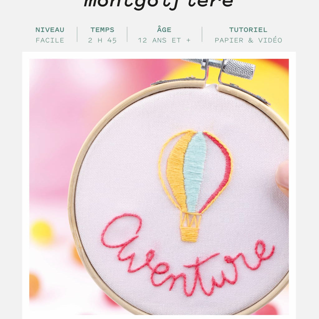 Kit broderie Montgolfière