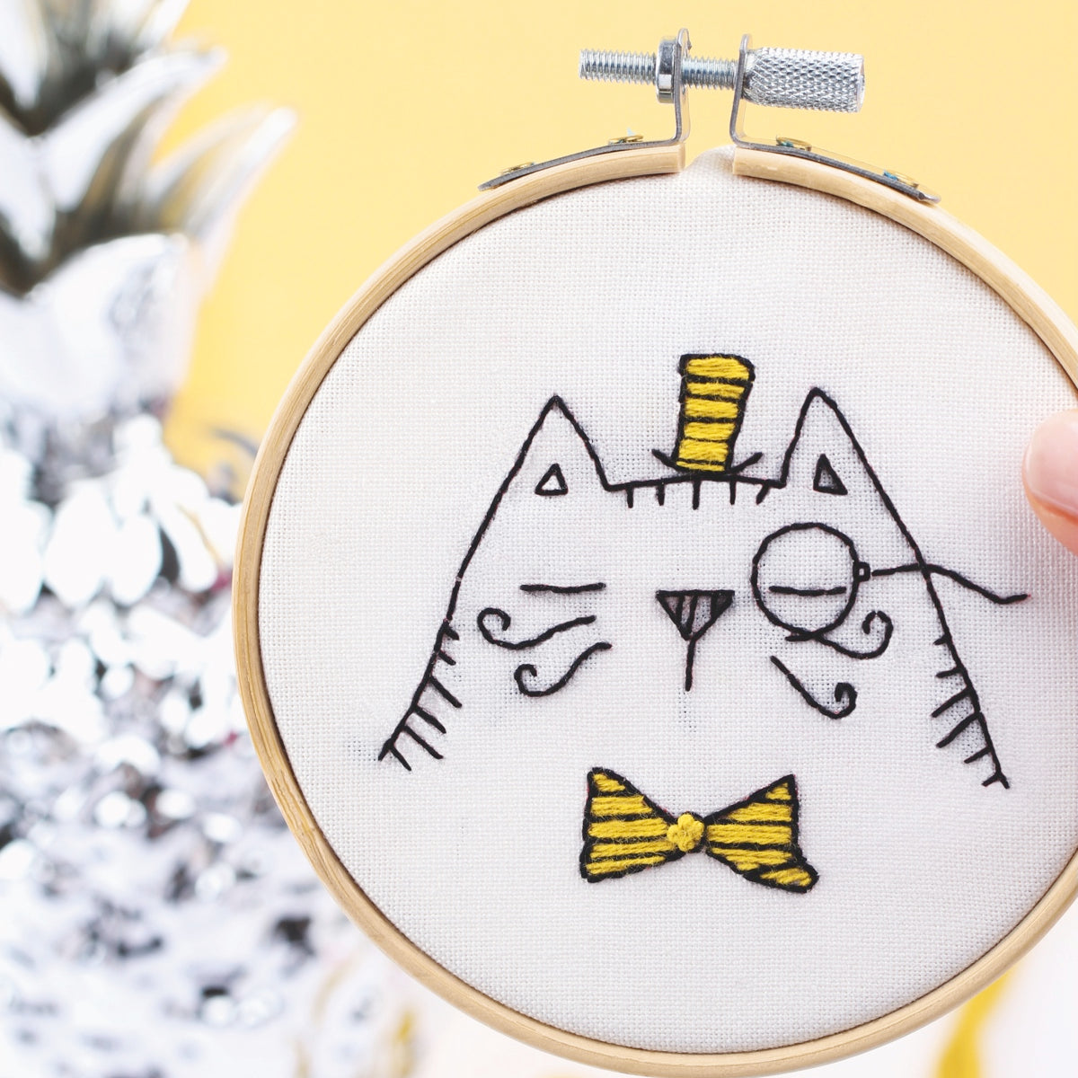 Kit broderie Monsieur Chat