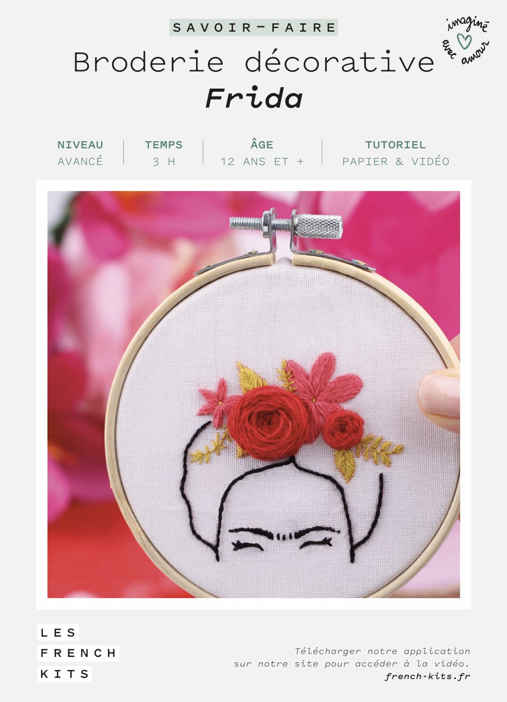 comment realiser une broderie decorative frida kahlo sur tambour
