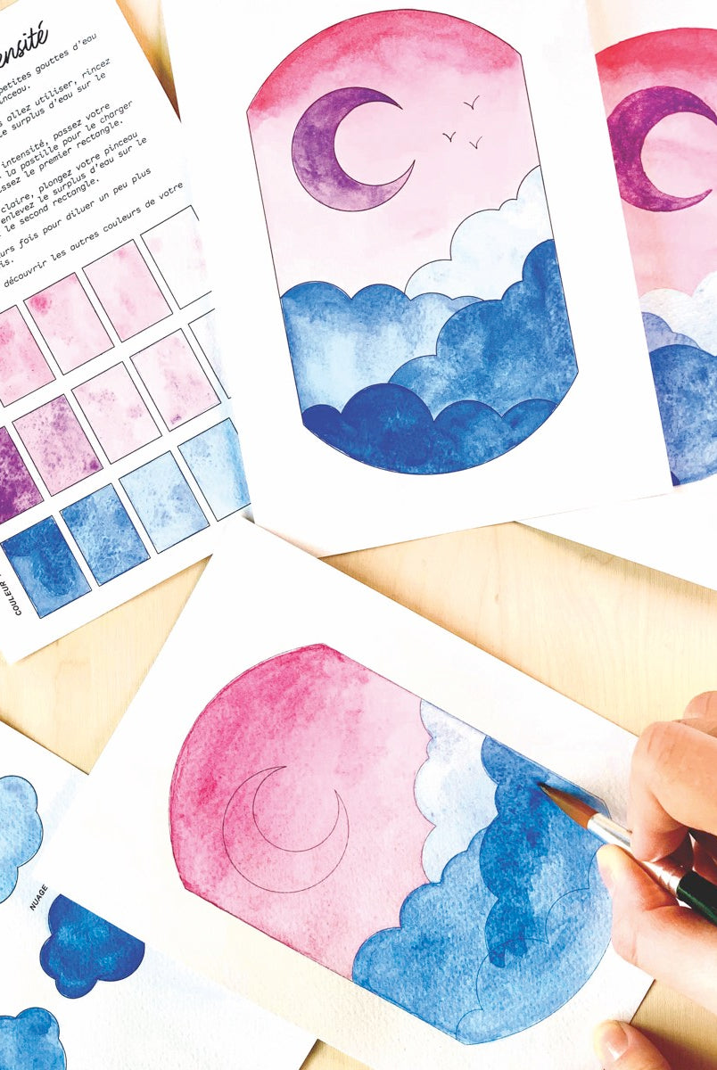 Kit Aquarelle Artisanale "Vue du ciel"
