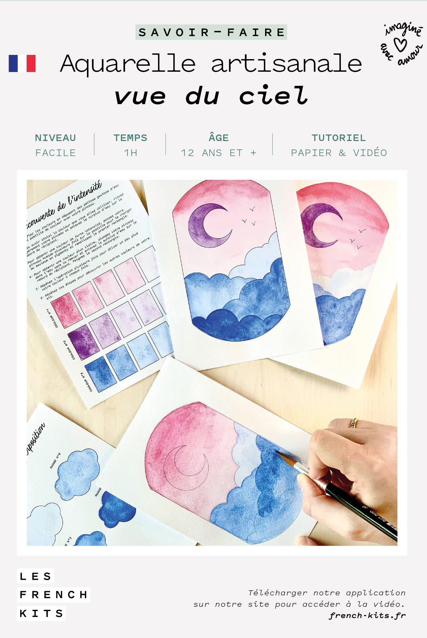 Kit Aquarelle Artisanale "Vue du ciel"