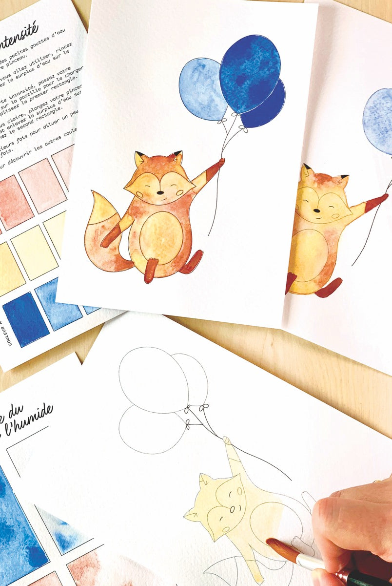 Kit Aquarelle Artisanale "Joli Petit Renard"