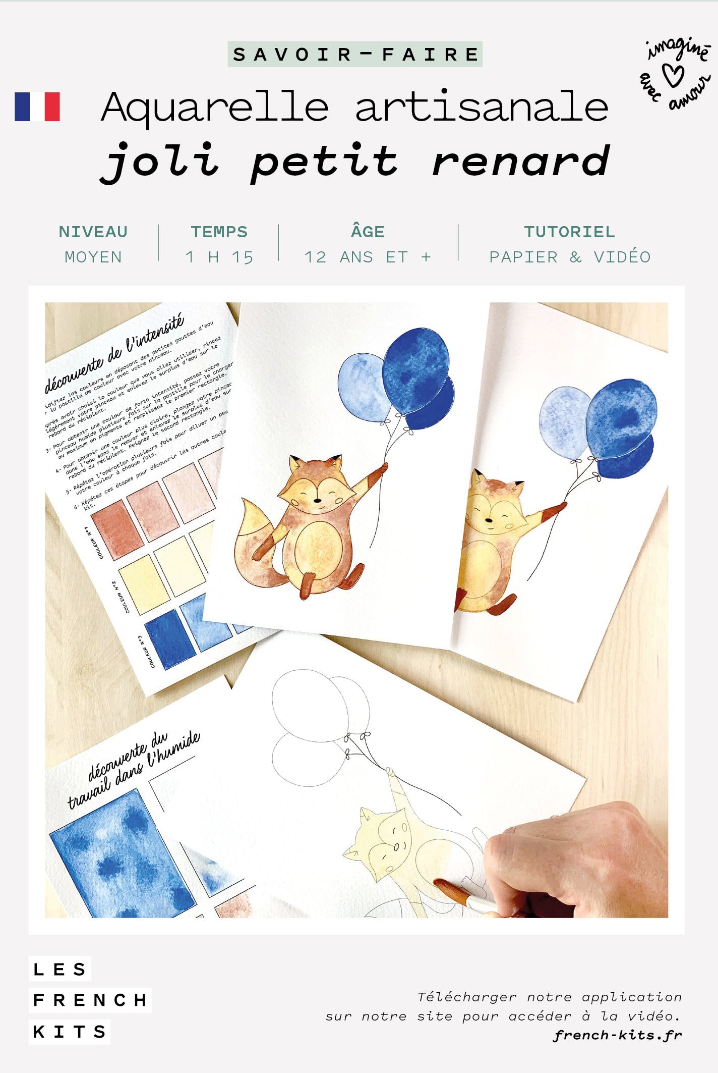 Kit Aquarelle Artisanale "Joli Petit Renard"
