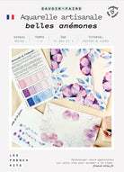 Kit Aquarelle Artisanale "Belles anémones"