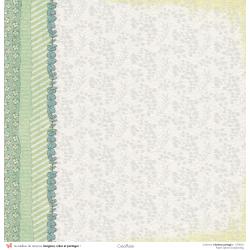 Set papiers Bonheur Partagé - 6 papiers 30,5x31,5 cm + 6 papiers 12x30,5cm