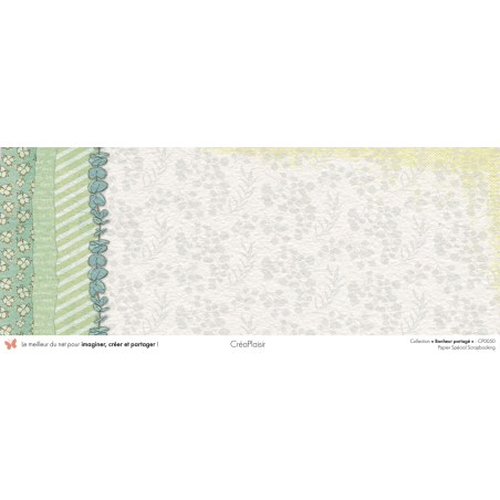 Set papiers Bonheur Partagé - 6 papiers 30,5x31,5 cm + 6 papiers 12x30,5cm