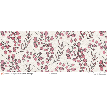 Set papiers Bonheur Partagé - 6 papiers 30,5x31,5 cm + 6 papiers 12x30,5cm
