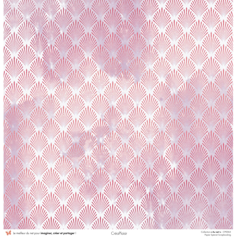 Set papiers Au vert - 12 papiers : 6 papiers 30,5x31,5 cm + 6 papiers 12x30,5cm