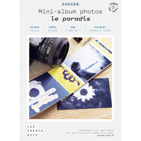 Kit pour créer mini-album photo  "Paradis" en papier