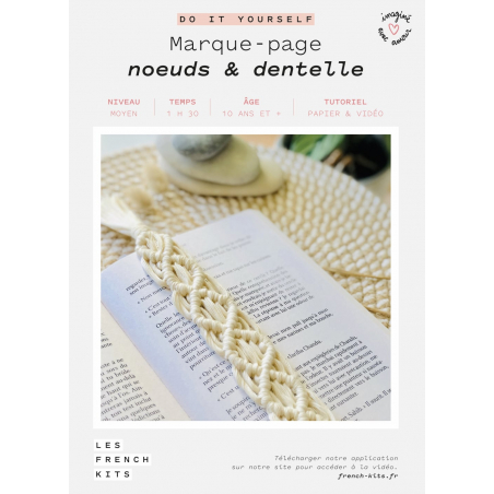Kit Macramé Marque pages -Noeuds personnalisé