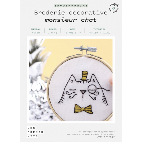 Kit Broderie Monsieur Chat