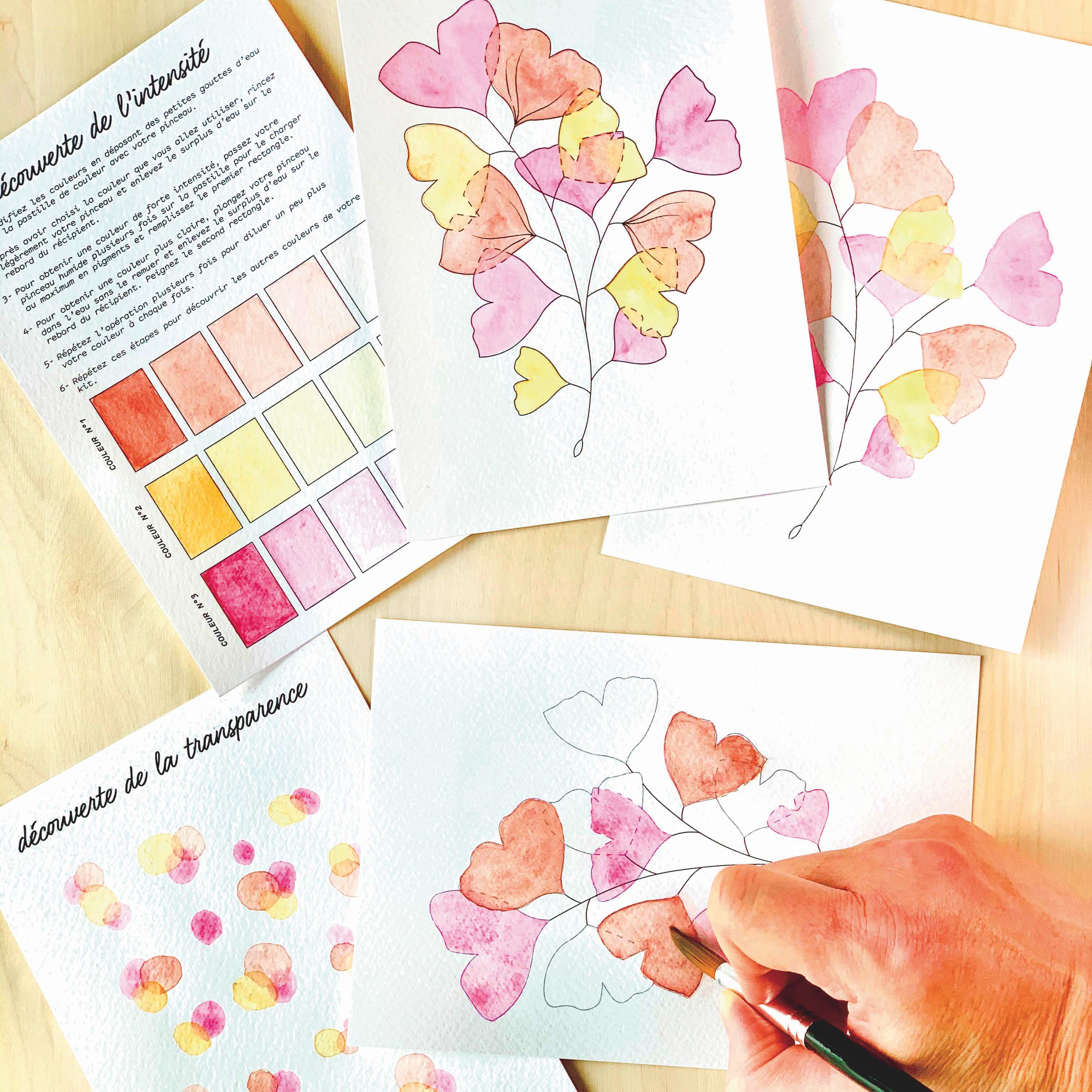 aquarelles artisanales