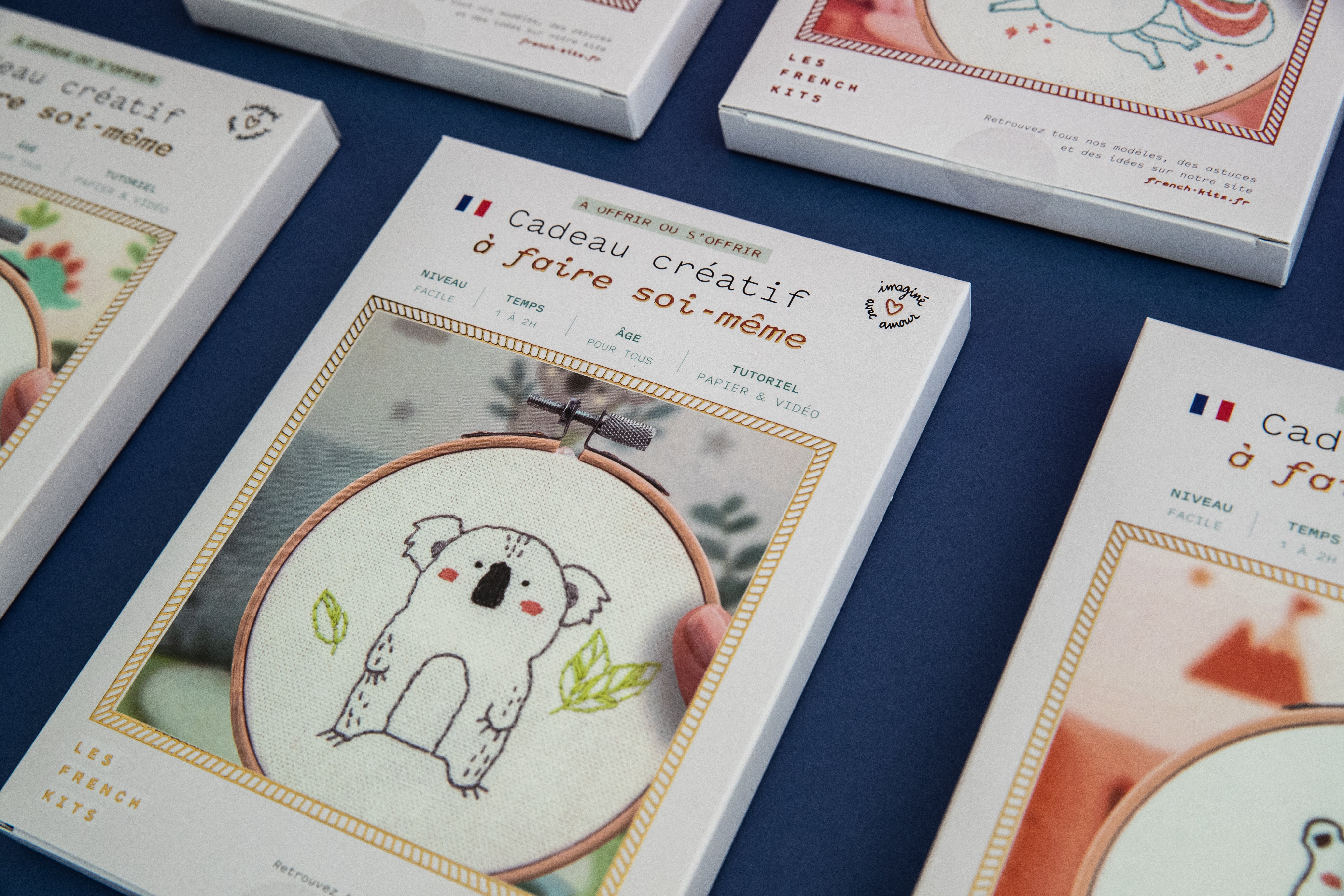 Kits créatifs animaux – Broderie, Aquarelle & Papier | French Kits®