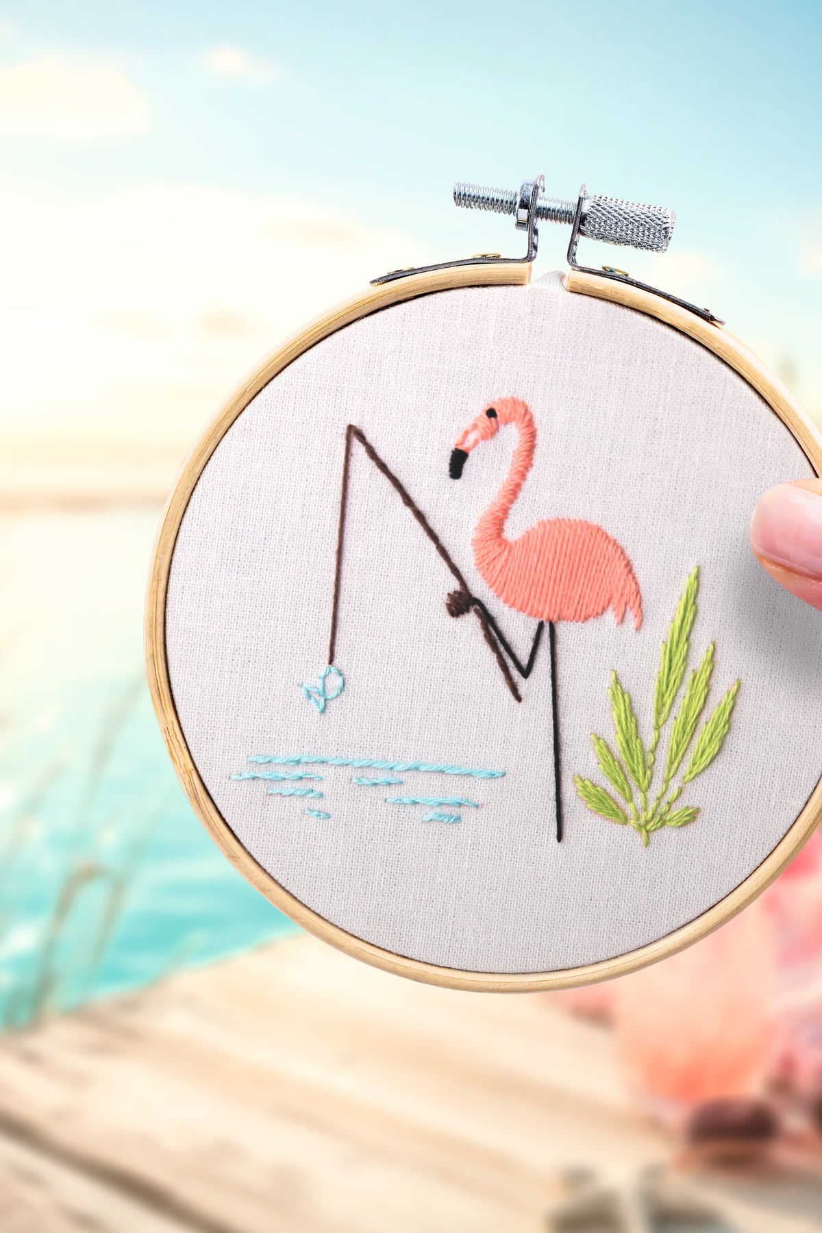 Kit de broderie - Flamingo