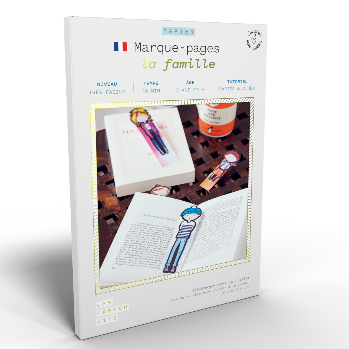 Kit to create 8 bookmarks of the family