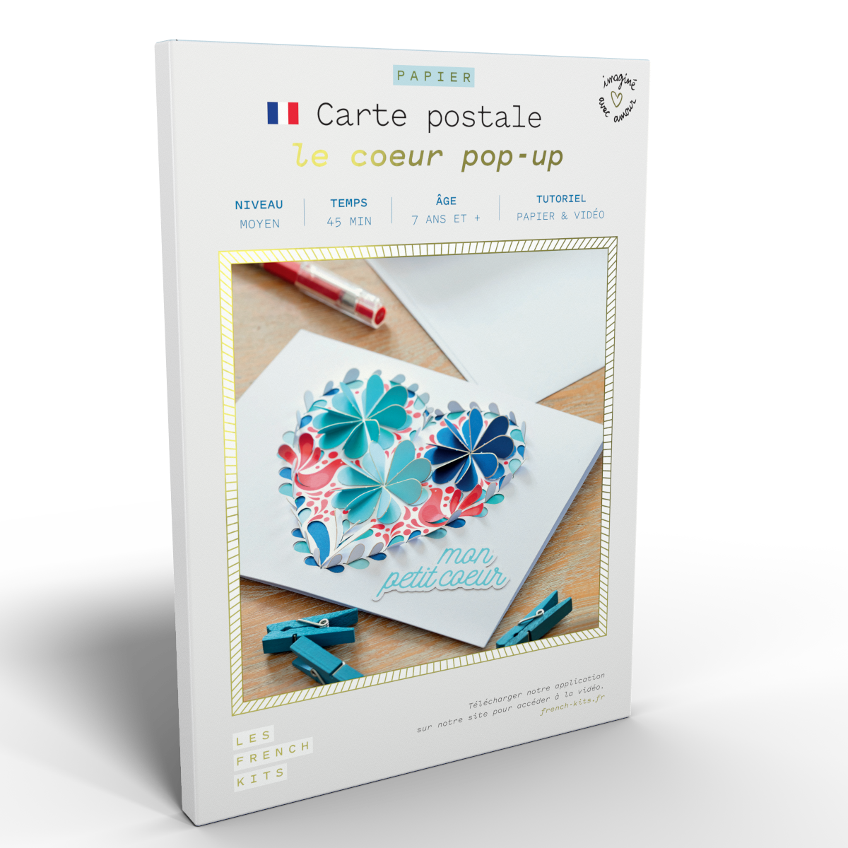 Kit to create a paper popup card