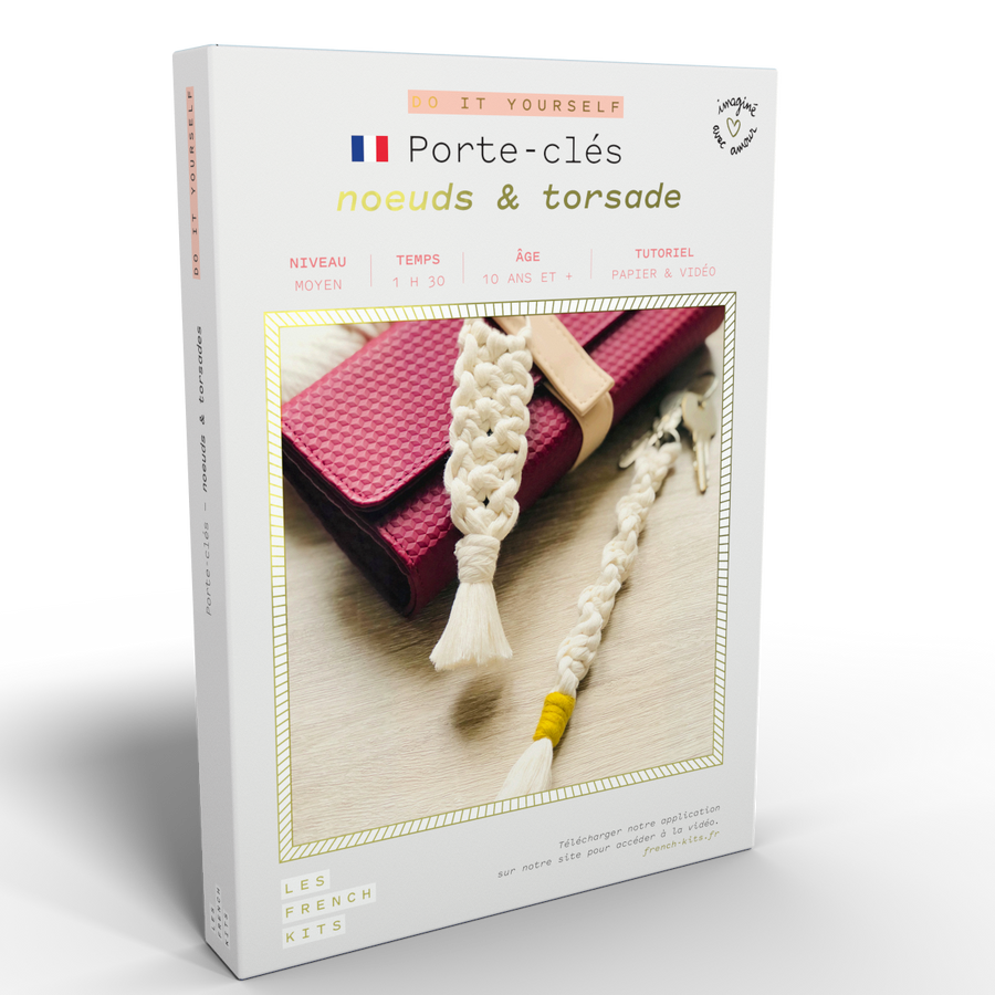 Kit Macramé Porte-clés – Nœuds & Torsade