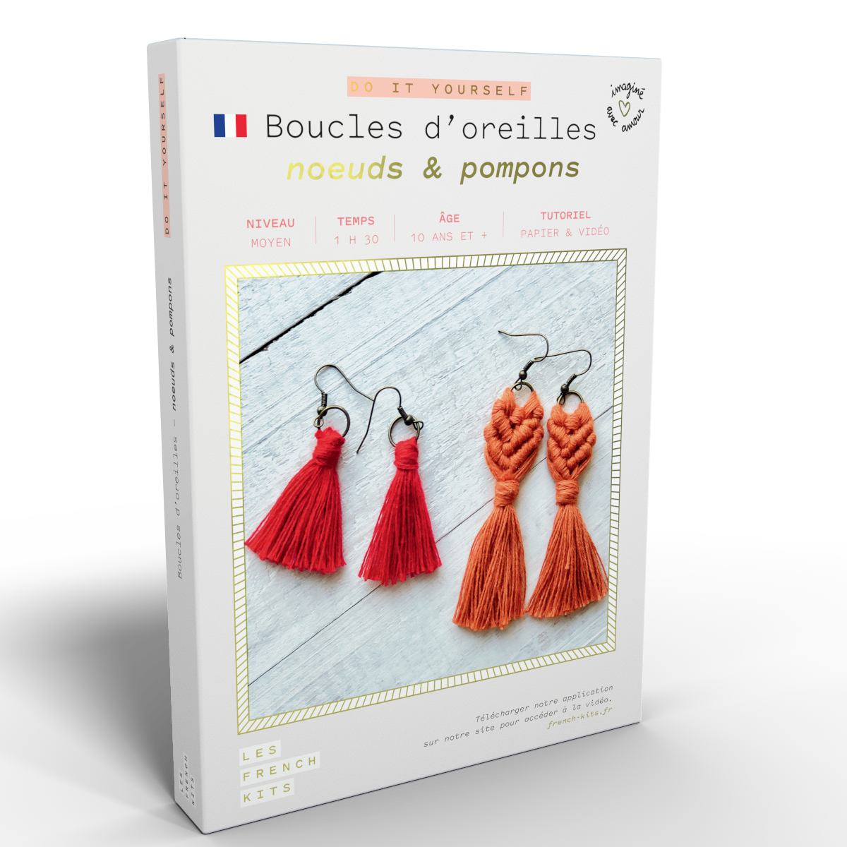 Macramé Earrings Kit - Knots & Pompoms