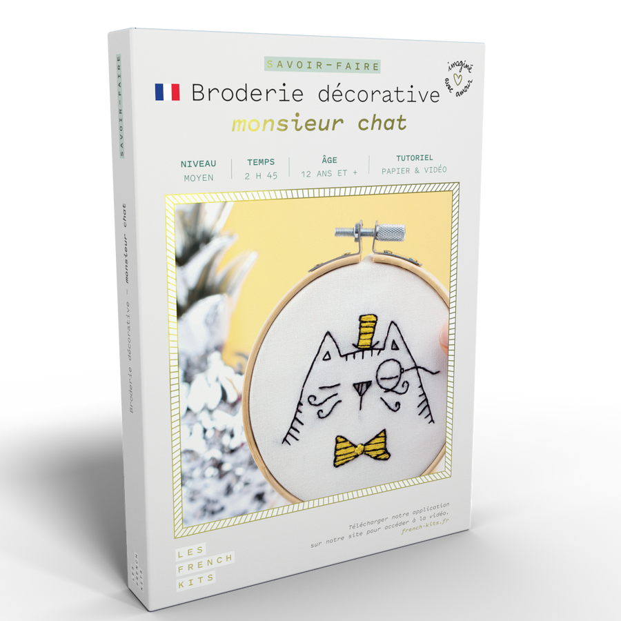 Mr. Cat Embroidery Kit