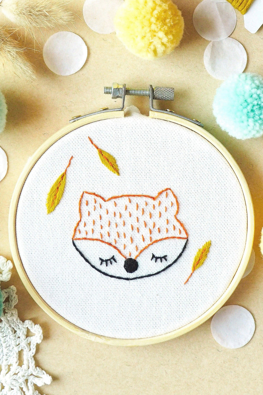 Fox Embroidery Kit