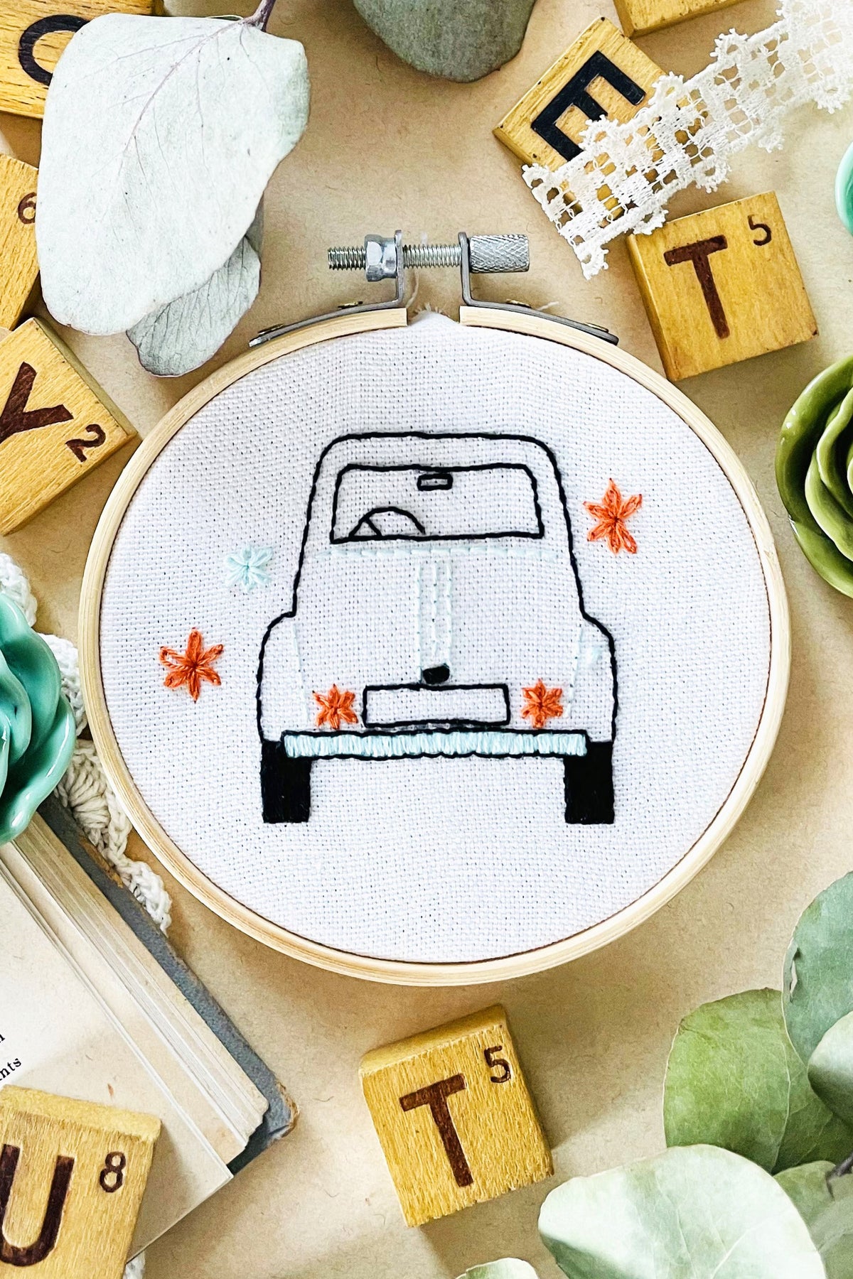 Embroidery Kit - 2CV of happiness