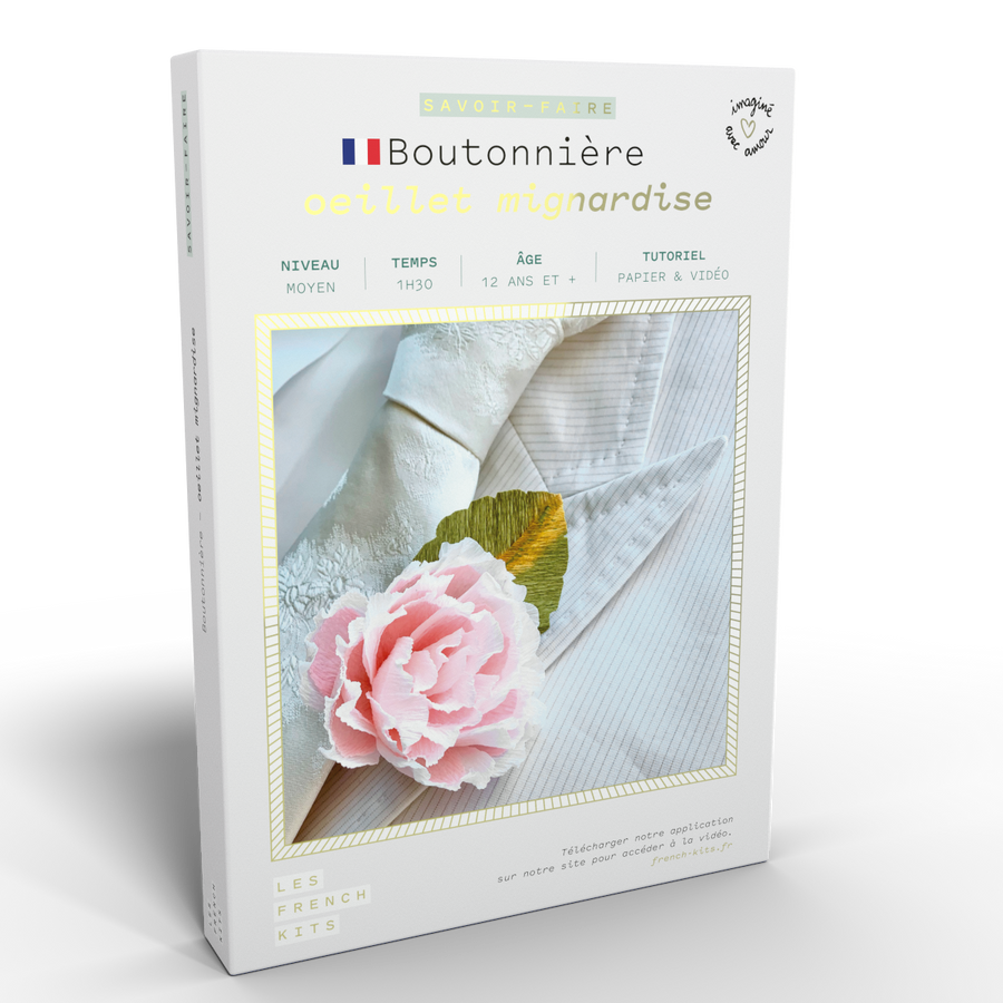 Kit Art Floral "Boutonnière" - Œillet mignardise