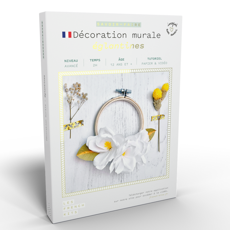Kit Art Floral "Décoration murale" - Eglantines