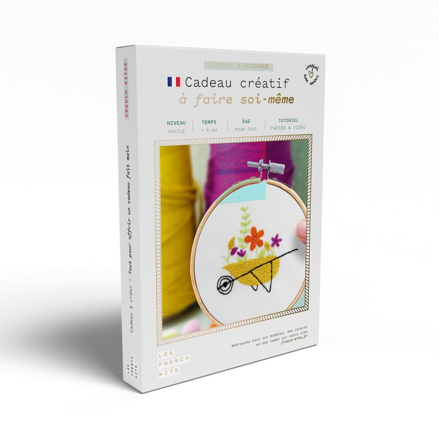 Kit Broderie décorative - Brouette végétale