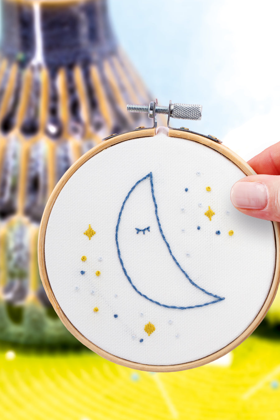 Kit Broderie décorative - Lune nostalgique