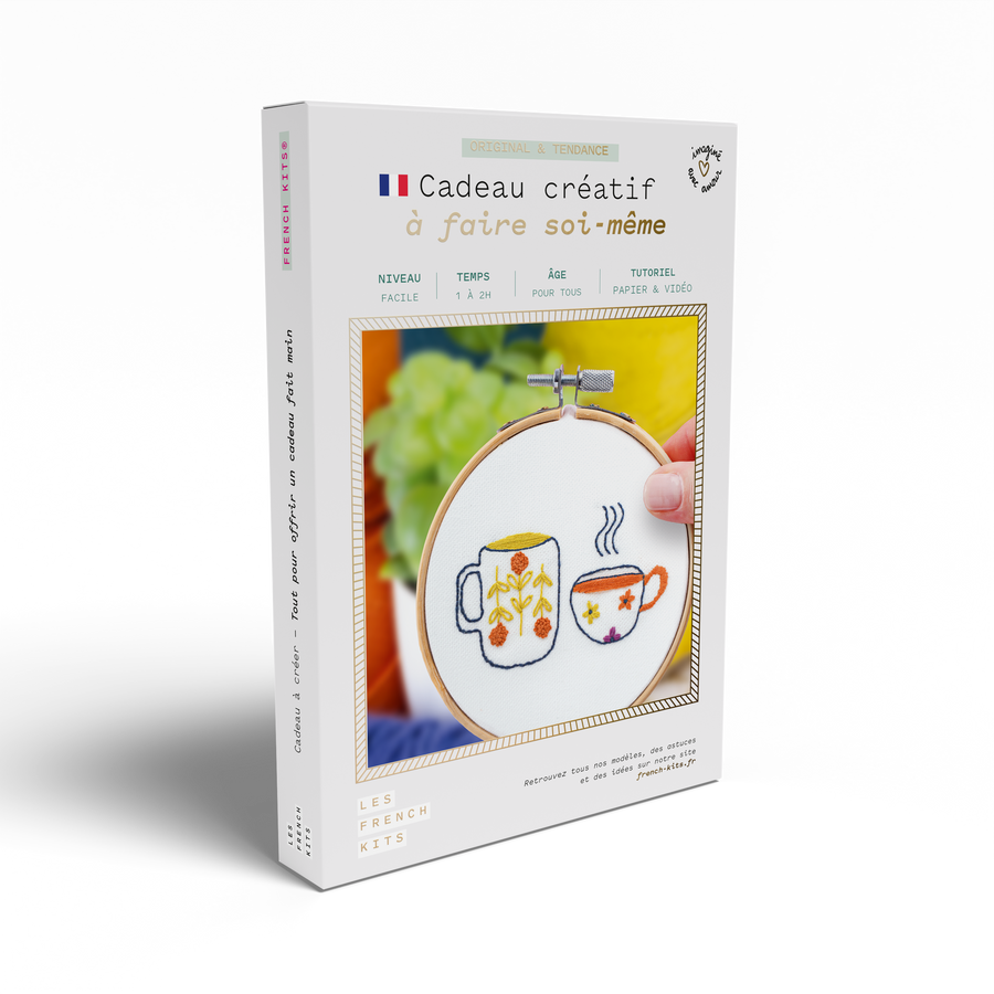 Kit Broderie décorative - Heure du thé