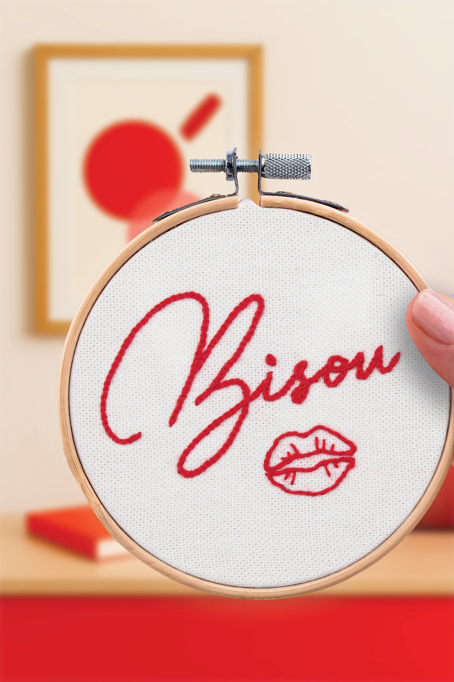 Kit Broderie décorative - Bisou