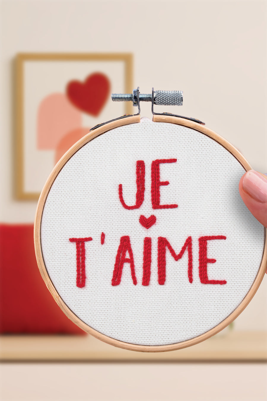 Kit de broderie décorative - Je t'aime