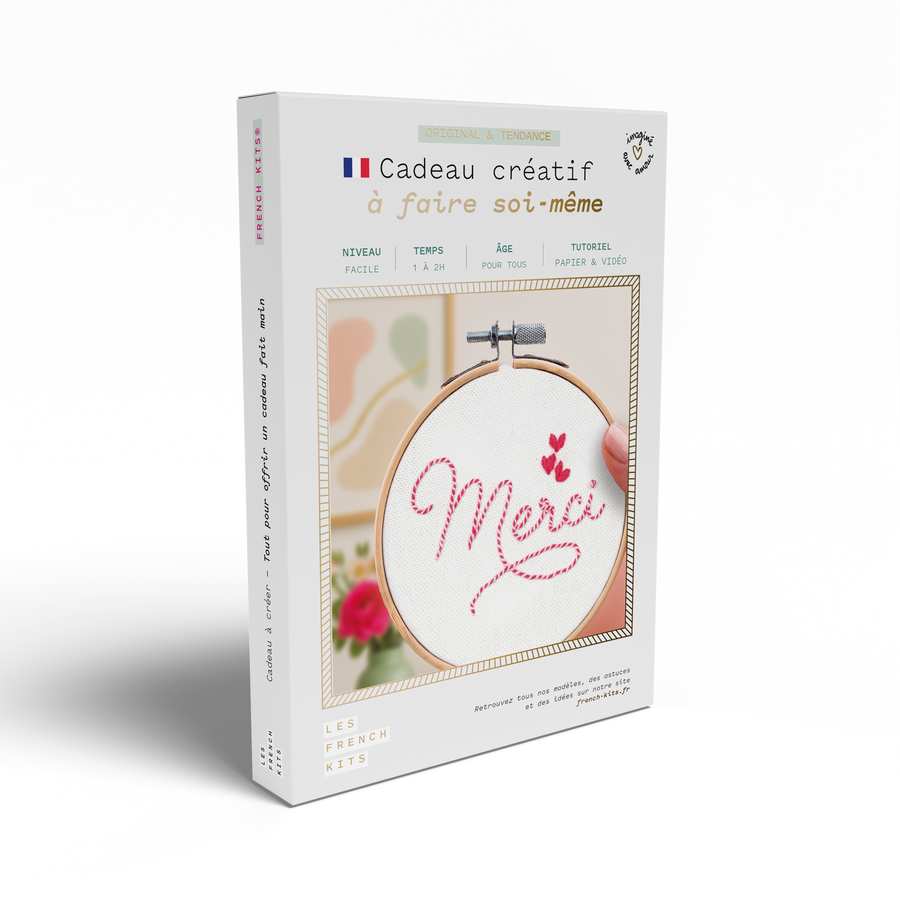 Kit de broderie décorative - Merci