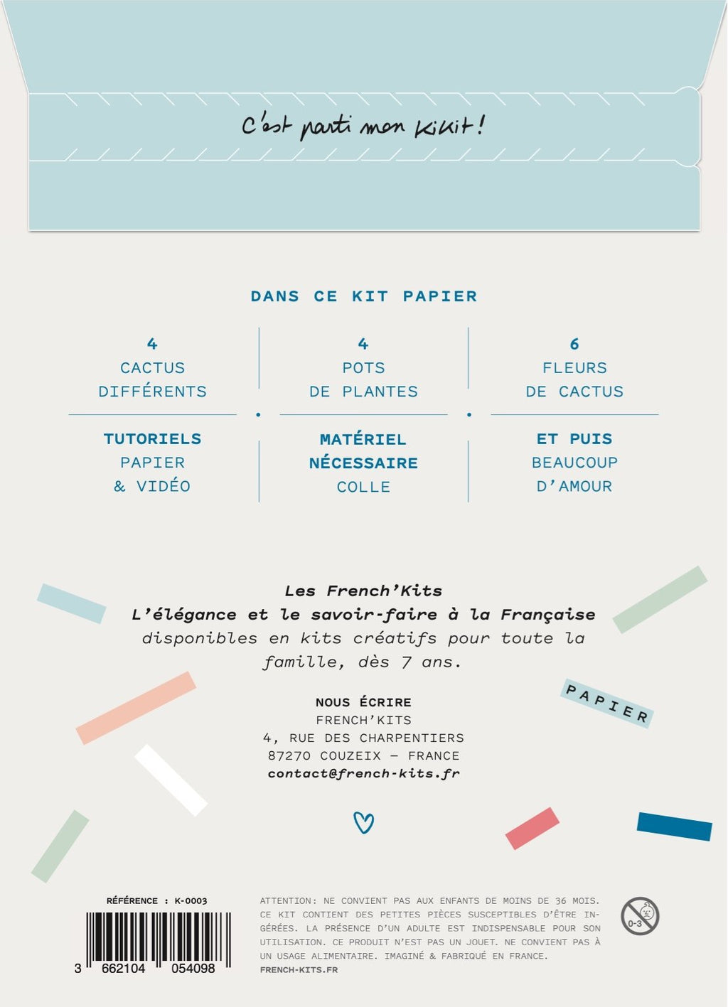 Kit to create 4 decorative paper cacti