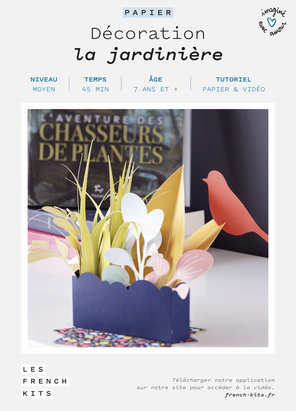 Kit to create a small paper planter
