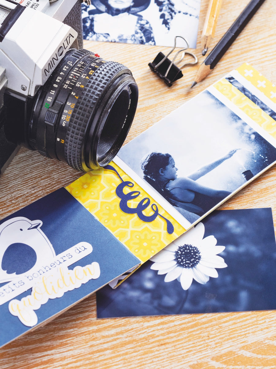 Kit pour créer mini-album photo  "Paradis" en papier