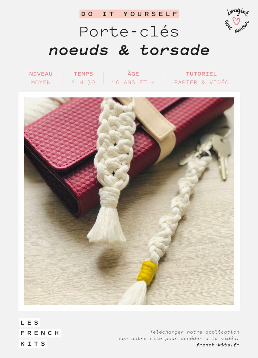 Kit Macramé Porte-clés – Nœuds & Torsade