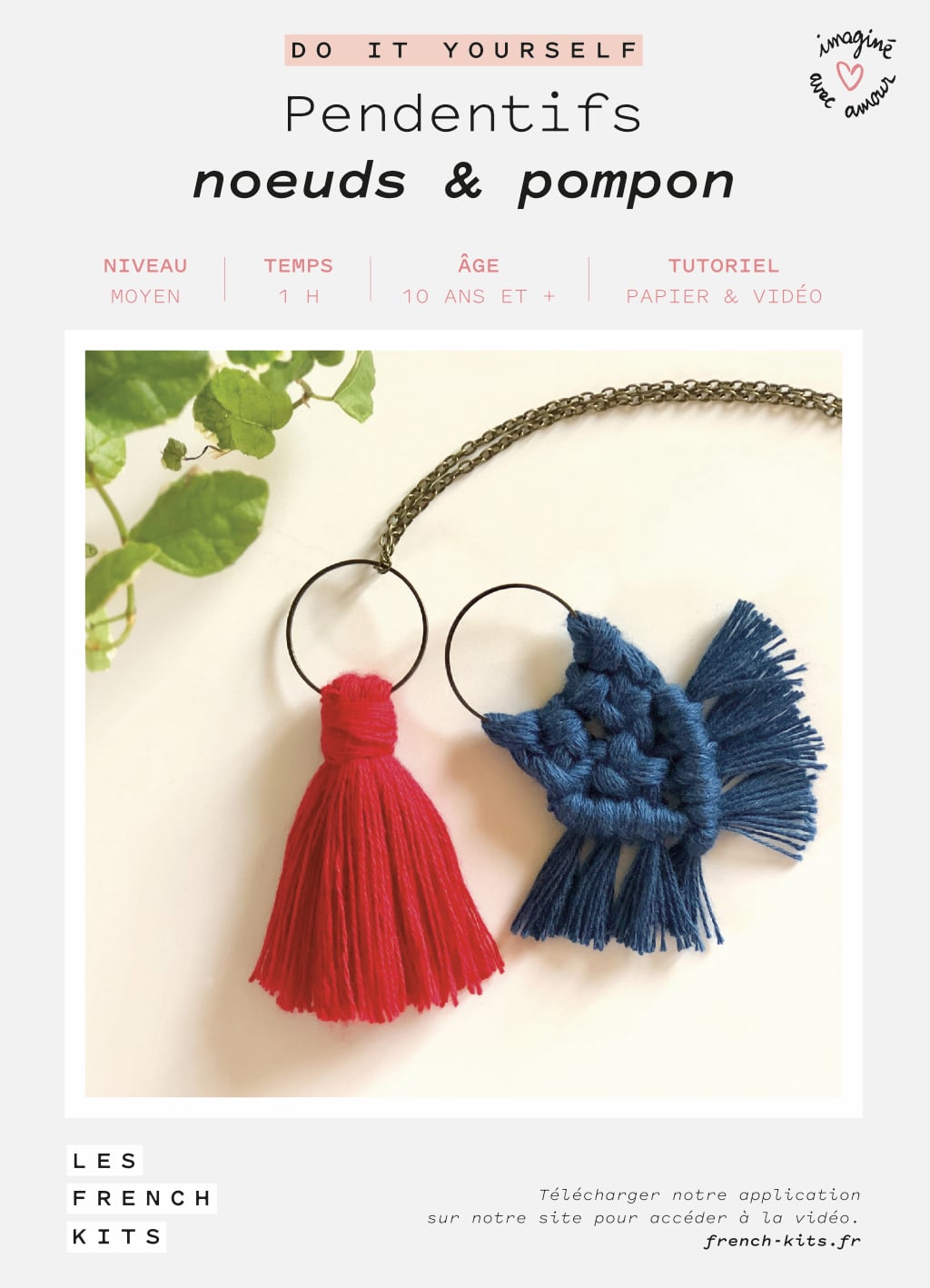 Kit Macramé Pendentifs - Nœuds & Pompon