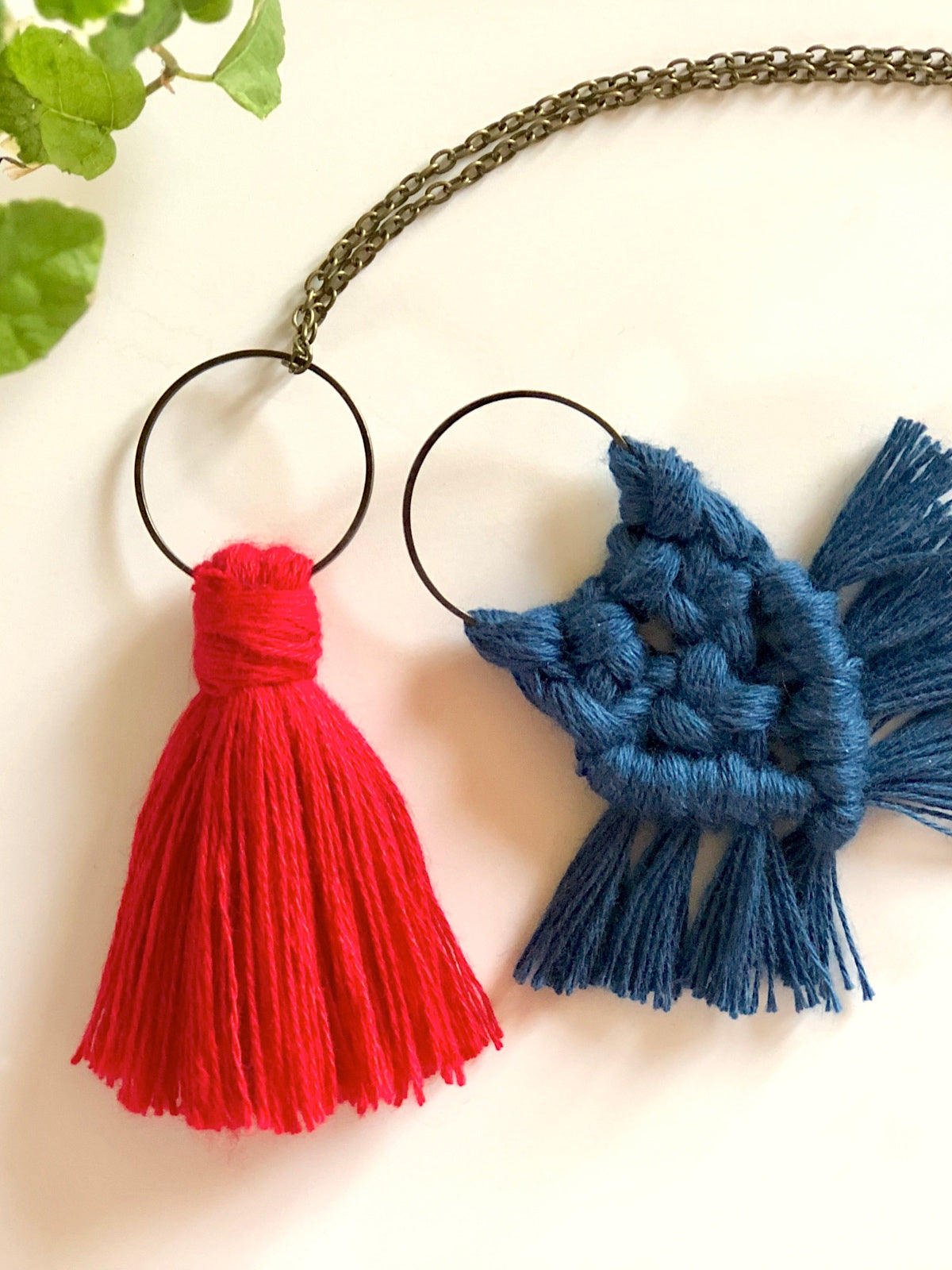 Kit Macramé Pendentifs - Nœuds & Pompon