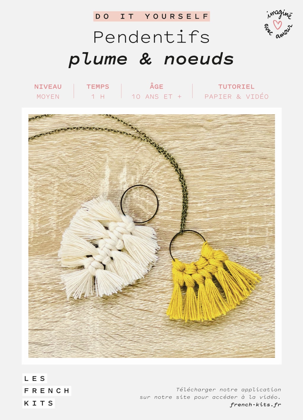 Macramé Kit Pendants - Feather & Knots