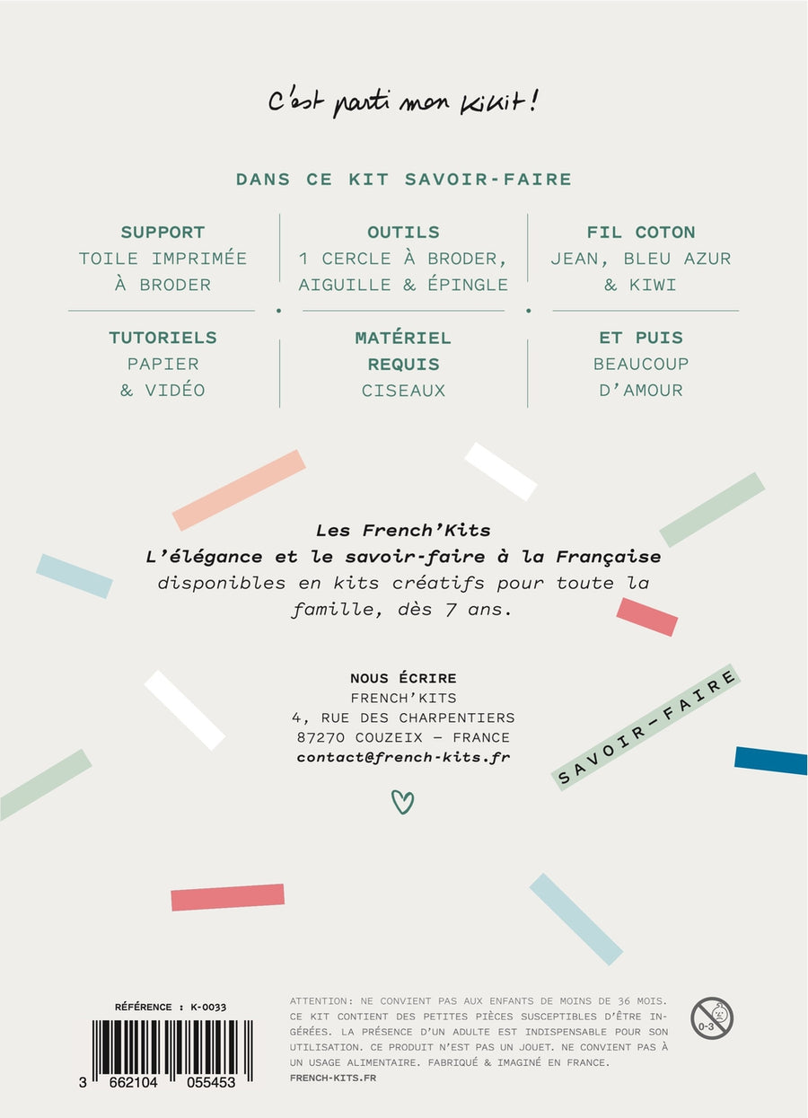 Kit Broderie Green - Chaîne de Coeurs