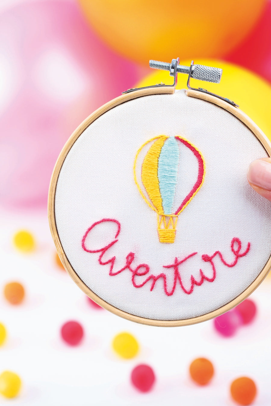 Hot Air Balloon Embroidery Kit