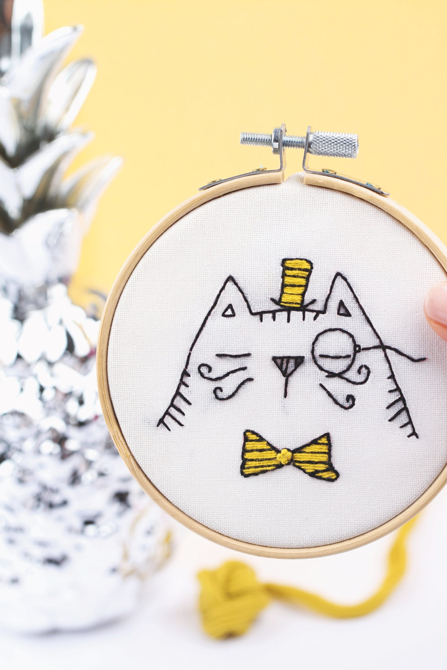 Mr. Cat Embroidery Kit