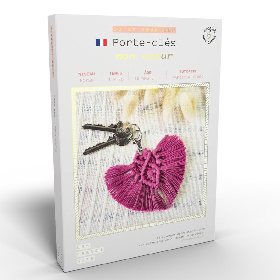 Macramé Keychain Kit - Heart