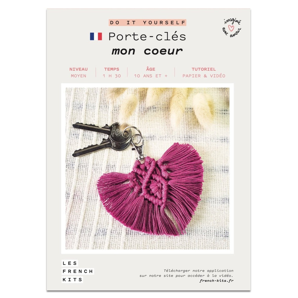 Macramé Keychain Kit - Heart