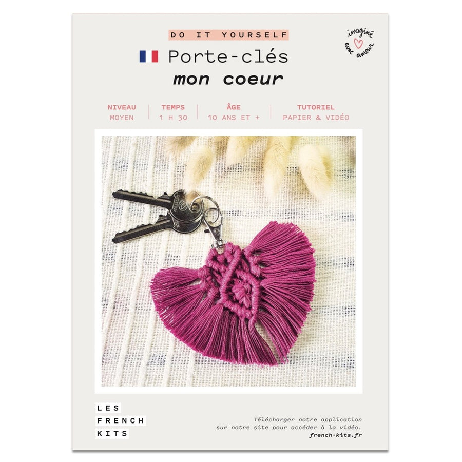 Macramé Keychain Kit - Heart
