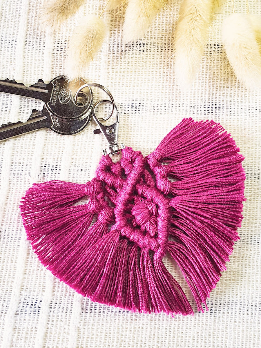 Macramé Keychain Kit - Heart